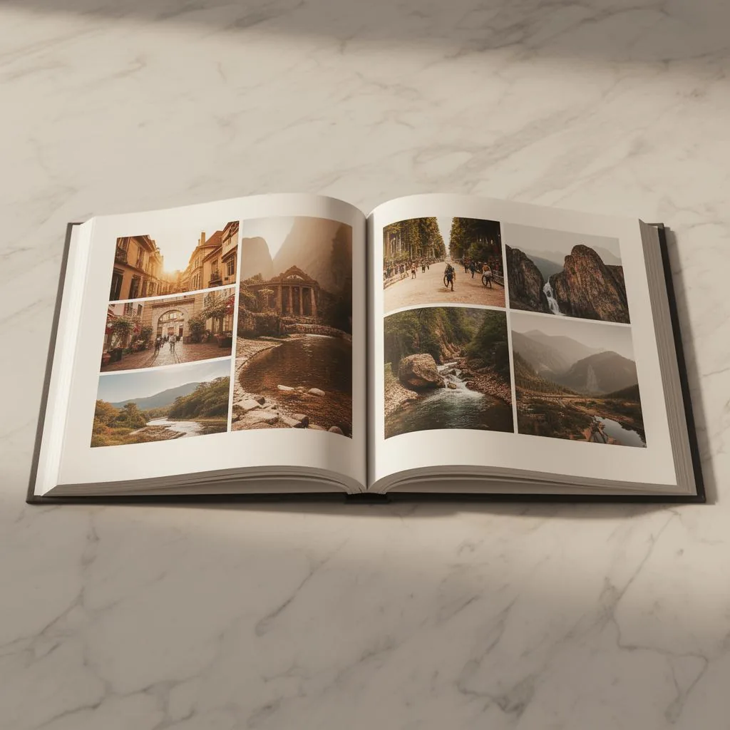 A printed Roamoir Memory Book